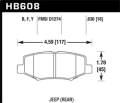 HPS Disc Brake Pad - Hawk Performance HB608F.630