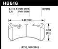 Performance Ceramic Disc Brake Pad - Hawk Performance HB616Z.607