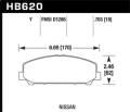 LTS Disc Brake Pad - Hawk Performance HB620Y.703