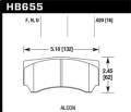 HPS Disc Brake Pad - Hawk Performance HB655F.620