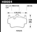 Performance Ceramic Disc Brake Pad - Hawk Performance HB664Z.634