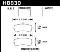 HPS 5.0 Disc Brake Pad - Hawk Performance HB830B.667