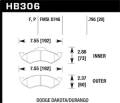 HPS Disc Brake Pad - Hawk Performance HB306F.795