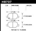 HPS 5.0 Disc Brake Pad - Hawk Performance HB737B.544