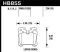 HPS 5.0 Disc Brake Pad - Hawk Performance HB855B.724