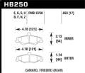 HPS Disc Brake Pad - Hawk Performance HB250F.653