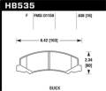 HPS Disc Brake Pad - Hawk Performance HB535F.638