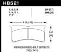 Black Disc Brake Pad - Hawk Performance HB521M.800