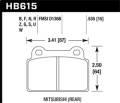 Street Race Disc Brake Pad - Hawk Performance HB615R.535