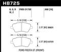 HPS 5.0 Disc Brake Pad - Hawk Performance HB725B.650