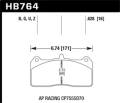 DTC-70 Disc Brake Pad - Hawk Performance HB764U.628