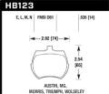 Black Disc Brake Pad - Hawk Performance HB123M.535