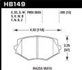 Black Disc Brake Pad - Hawk Performance HB149M.505