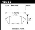 HPS 5.0 Disc Brake Pad - Hawk Performance HB752B.769