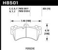 Blue 9012 Disc Brake Pad - Hawk Performance HB501E.625