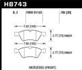 Performance Ceramic Disc Brake Pad - Hawk Performance HB743Z.795