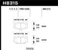 Performance Ceramic Disc Brake Pad - Hawk Performance HB315Z.669