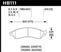 Blue 9012 Disc Brake Pad - Hawk Performance HB111E.610