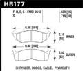 Blue 9012 Disc Brake Pad - Hawk Performance HB177E.630