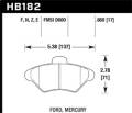 Blue 9012 Disc Brake Pad - Hawk Performance HB182E.660