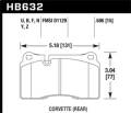 LTS Disc Brake Pad - Hawk Performance HB632Y.586