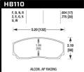 Street Race Disc Brake Pad - Hawk Performance HB110R.654