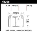 Disc Brake Pad - Hawk Performance HB206F.565