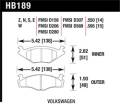 Disc Brake Pad - Hawk Performance HB189Z.550