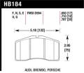 Disc Brake Pad - Hawk Performance HB184F.650B