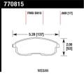 Premium OES Disc Brake Pads - Hawk Performance 770815