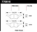 Premium OES Disc Brake Pads - Hawk Performance 770816