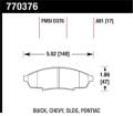 Premium OES Disc Brake Pads - Hawk Performance 770376